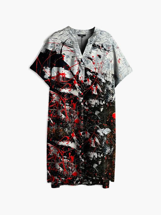 IDFK x JUMA - love u forever V-neck  Shirt Dress (Light)