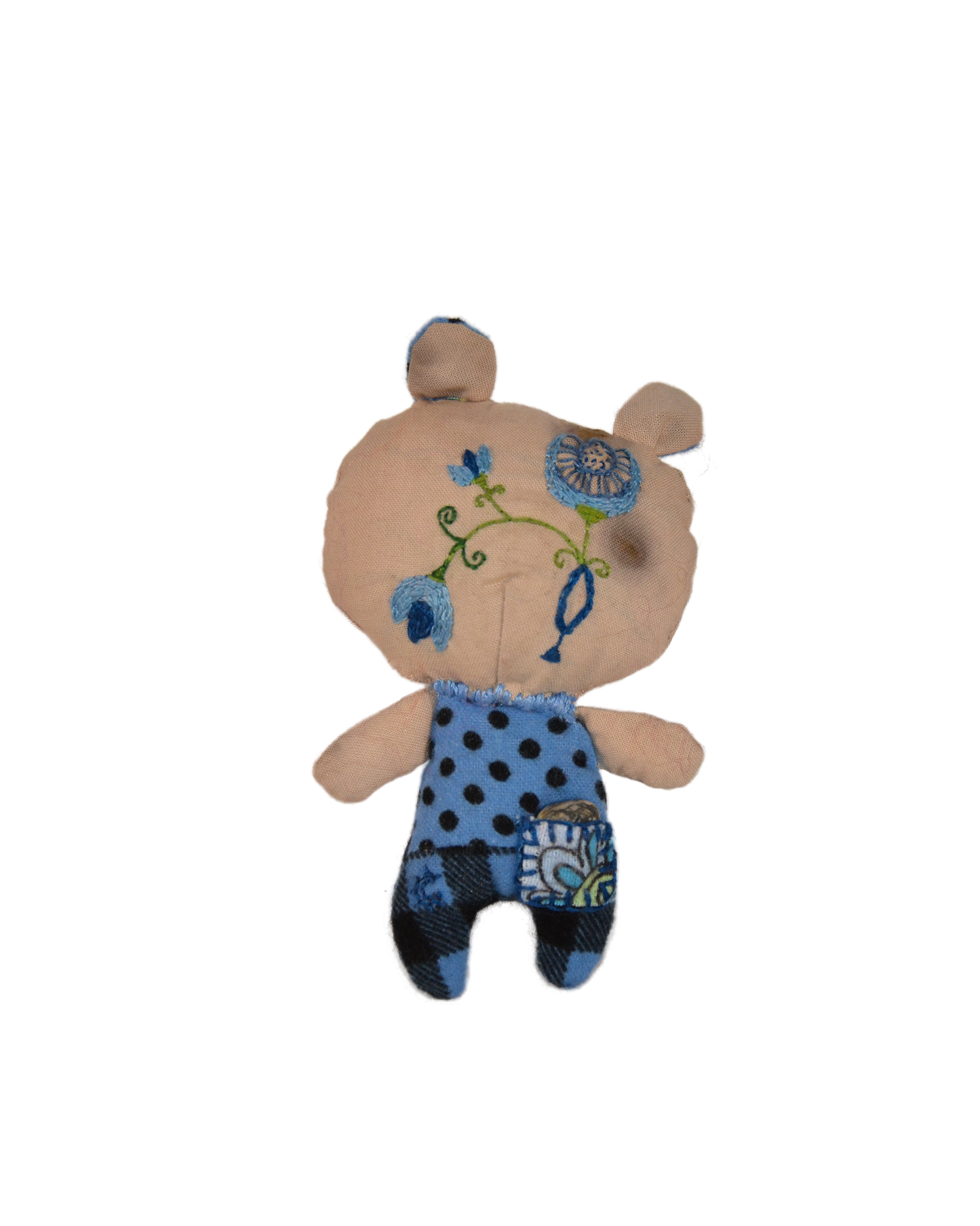 Blue Polka Dot Pig by the Fibre Frog