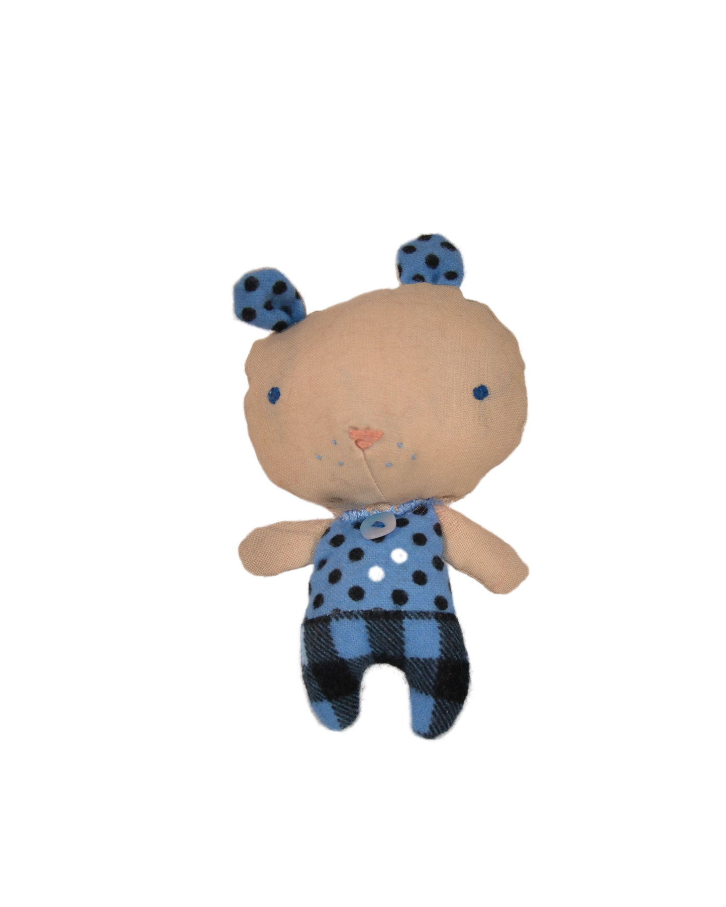 Blue Polka Dot Pig by the Fibre Frog