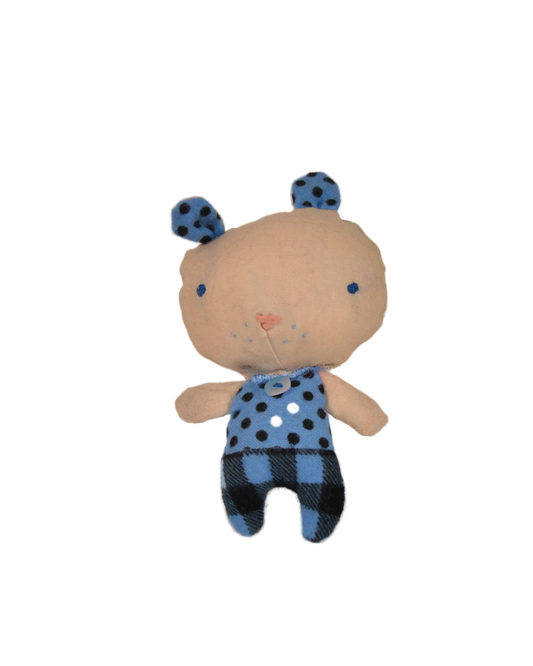 Blue Polka Dot Pig by the Fibre Frog