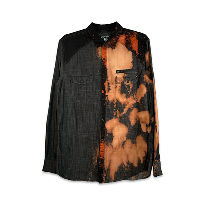 Half-and-Half Burn-Effect Shirt